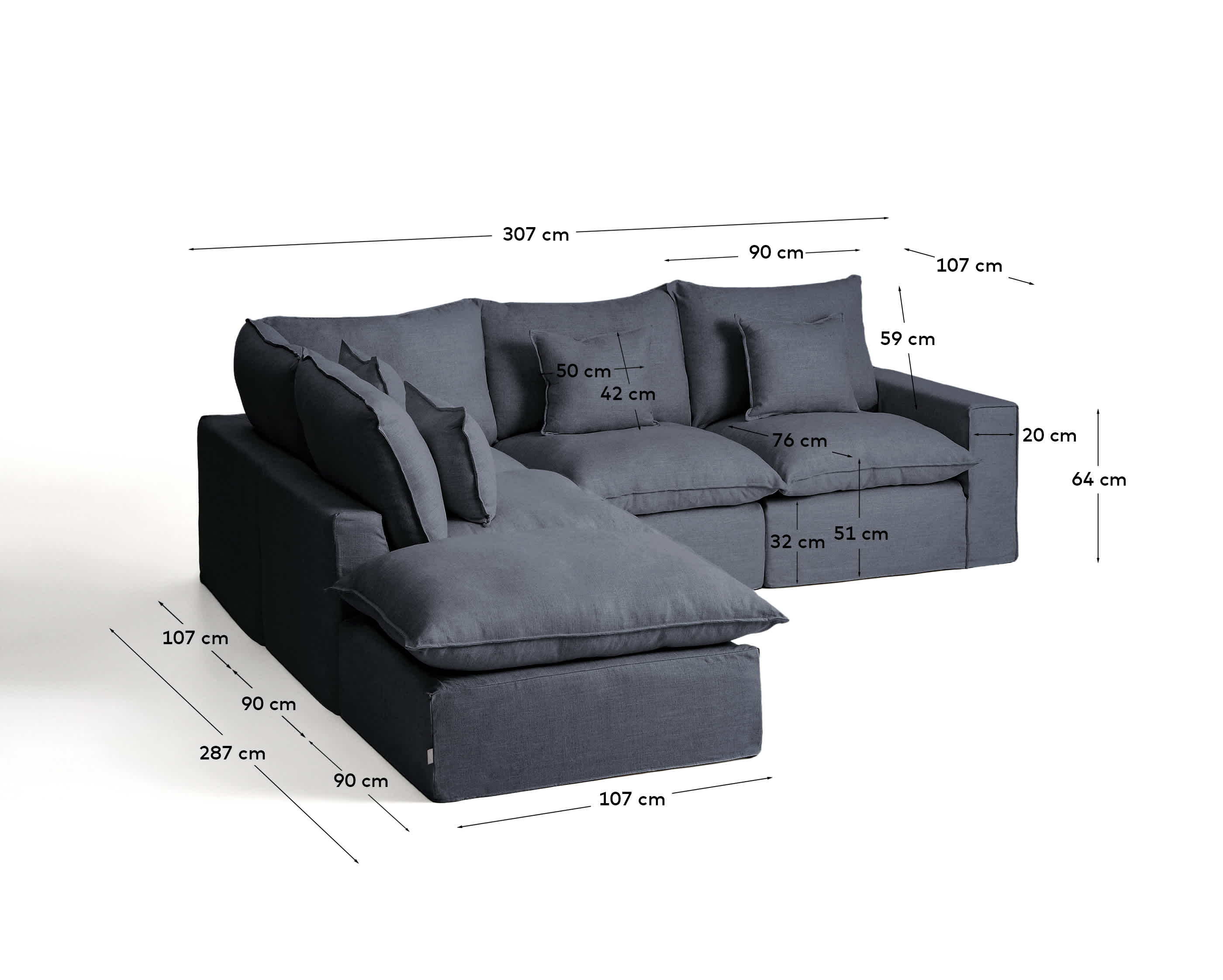 KAVE HOME Sofa ANARELA