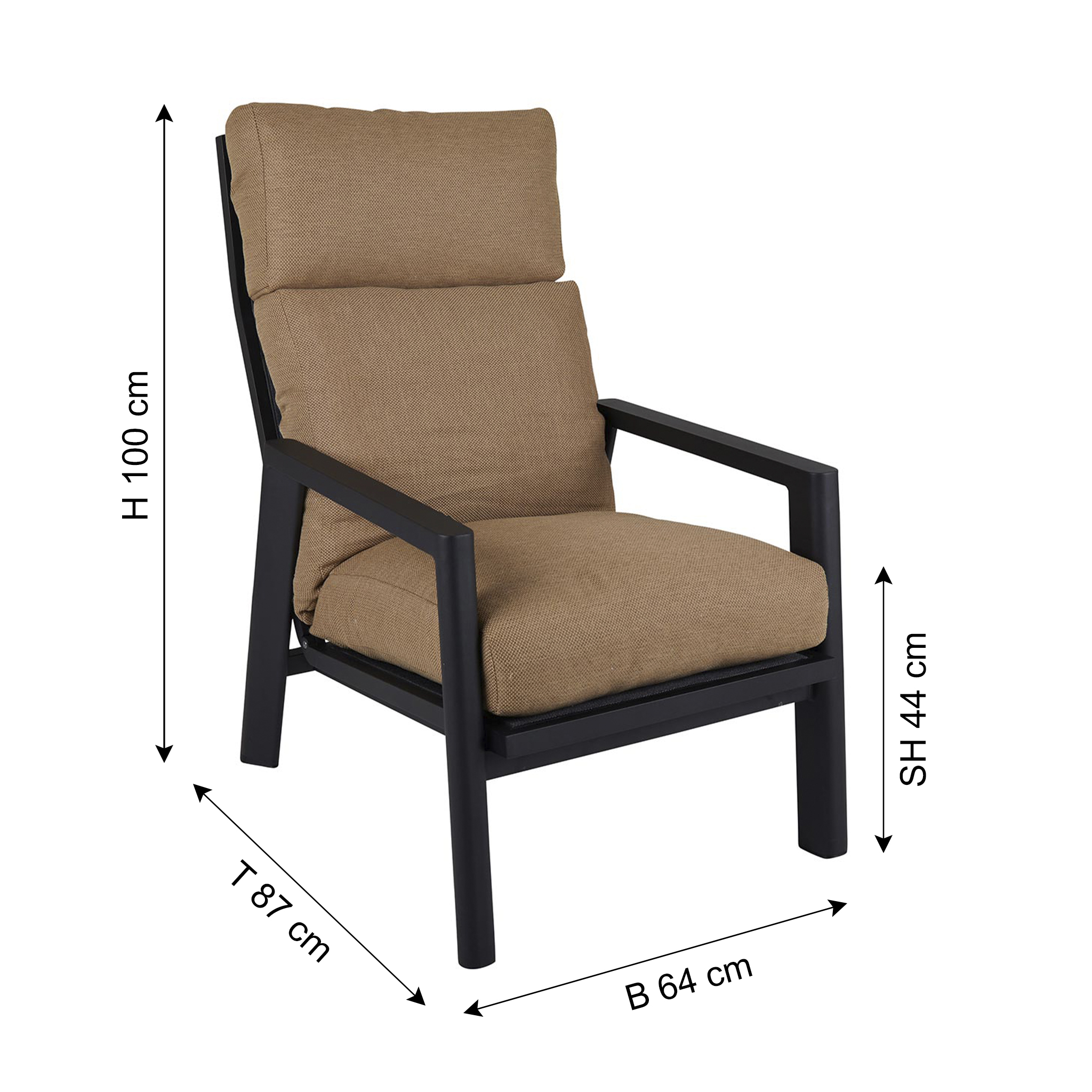 Brafab garden armchair SLIDE