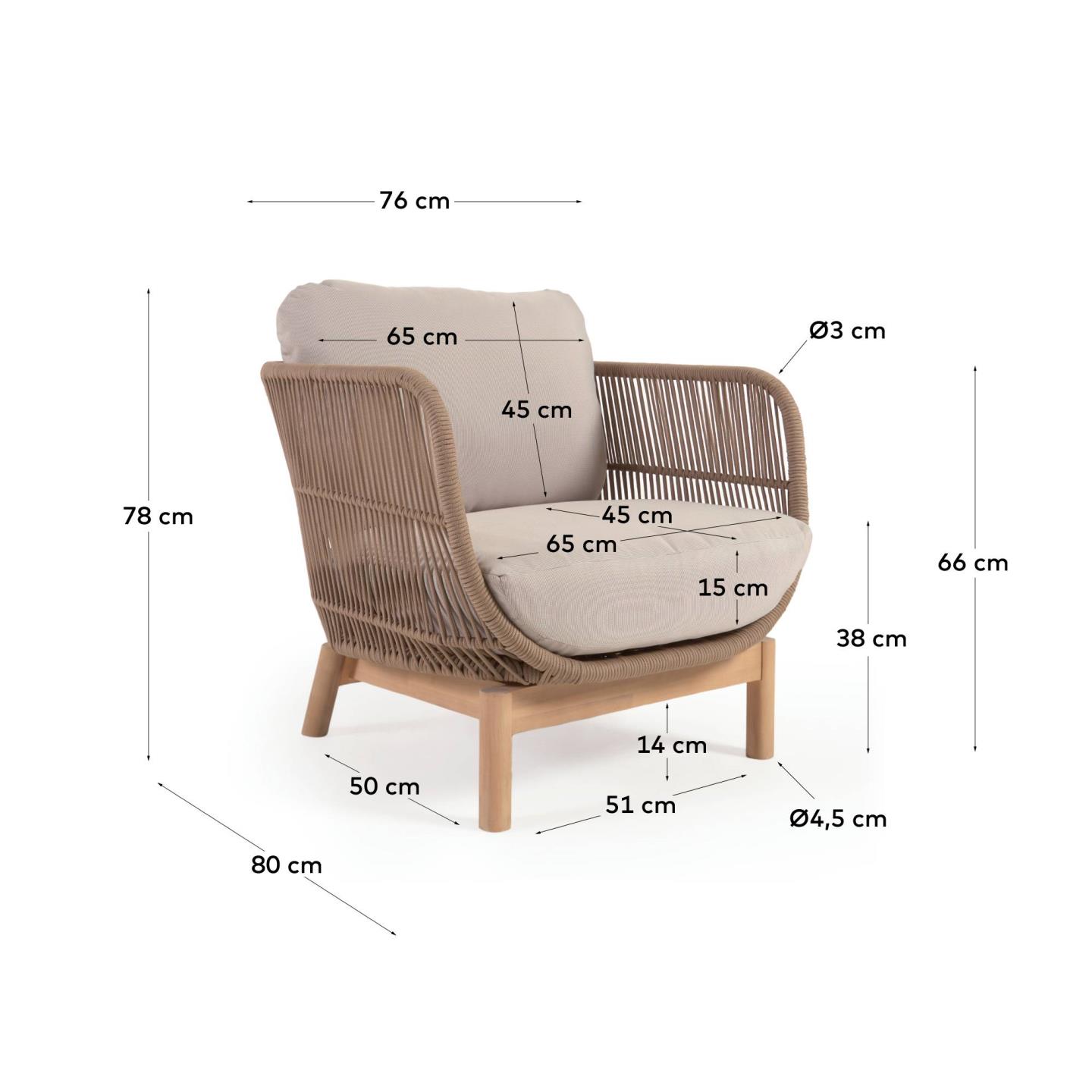 KAVE HOME Gartensessel CATALINA