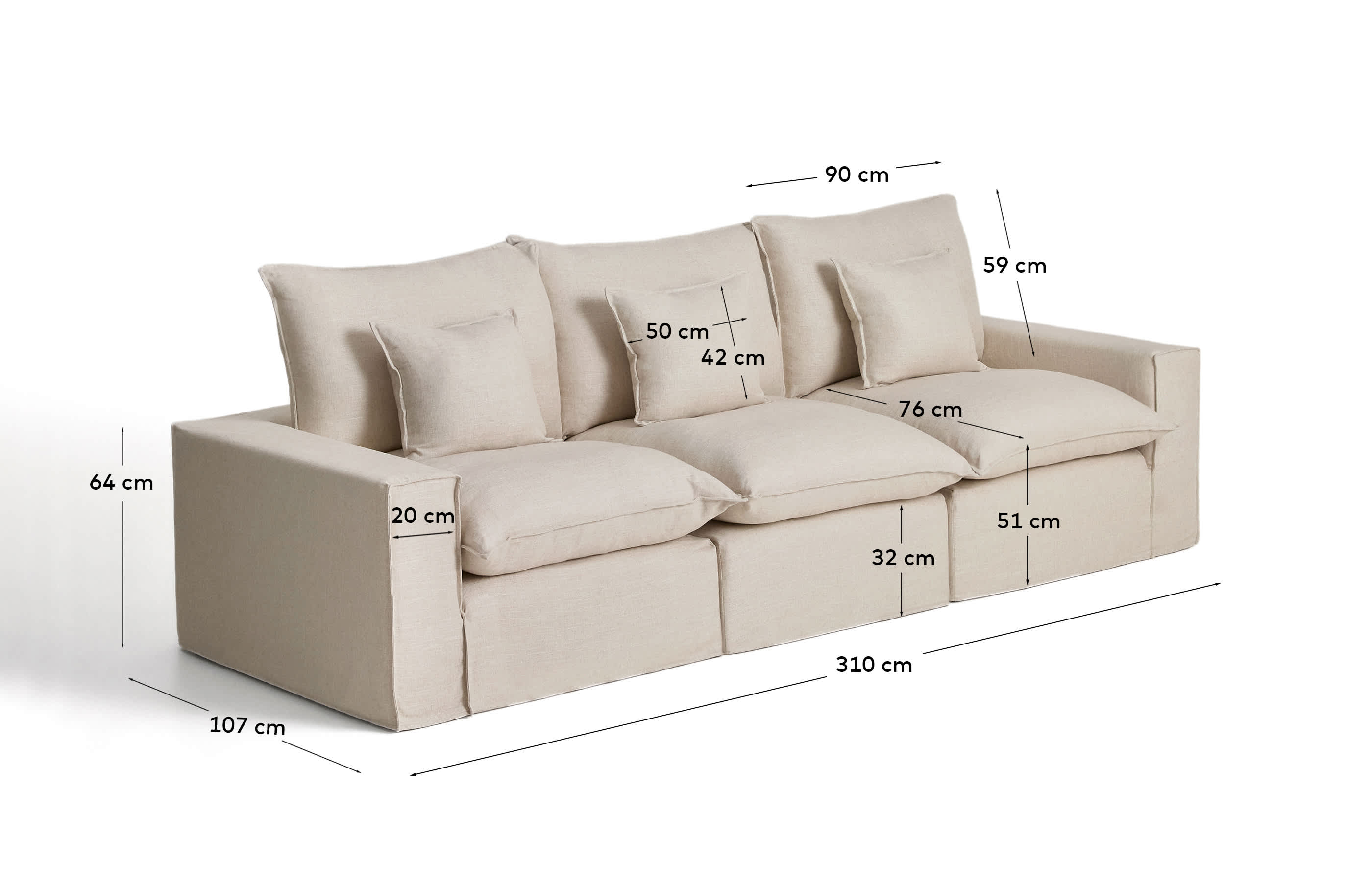 KAVE HOME Sofa ANARELA