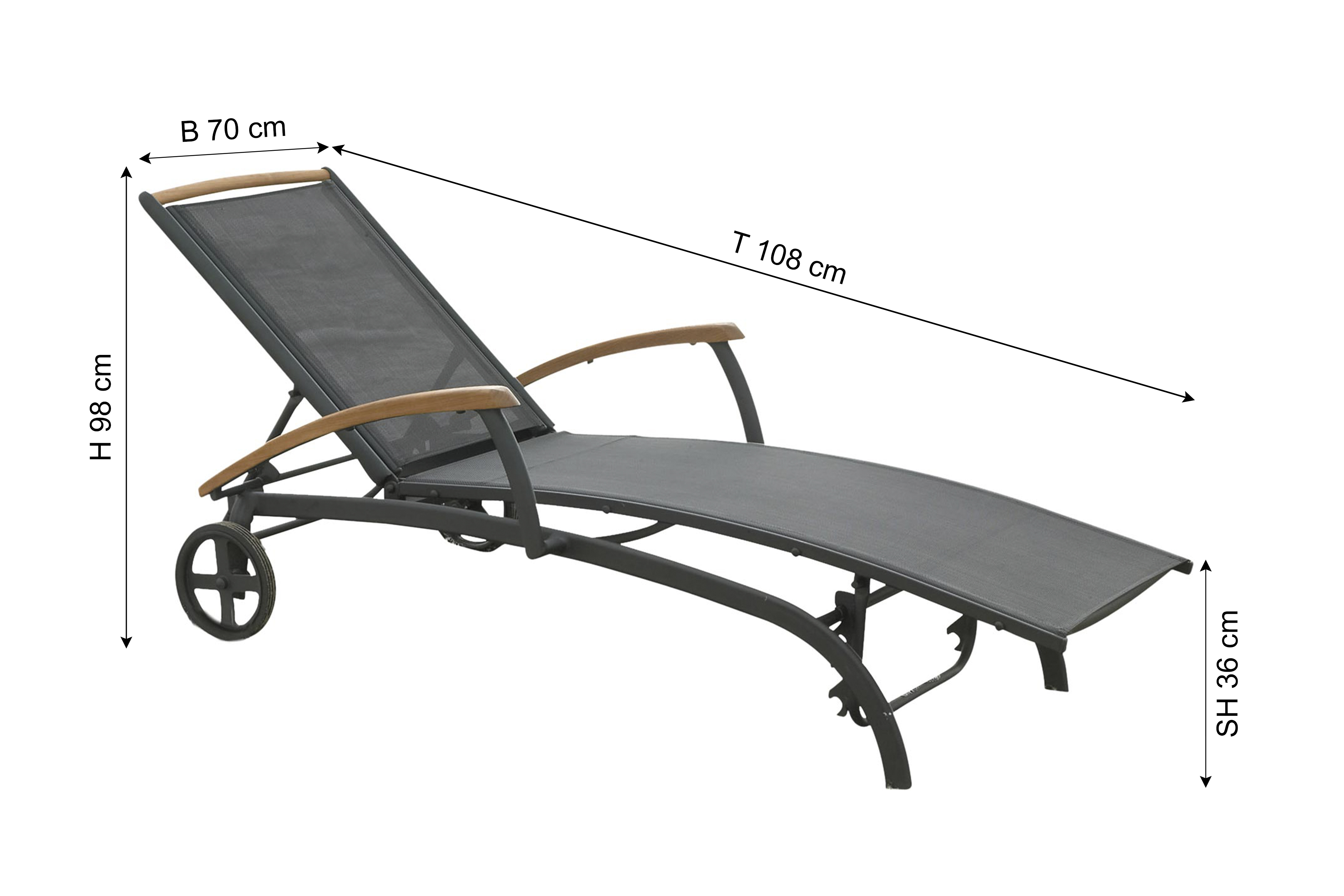 BRAFAB Sonnenliege ANDY