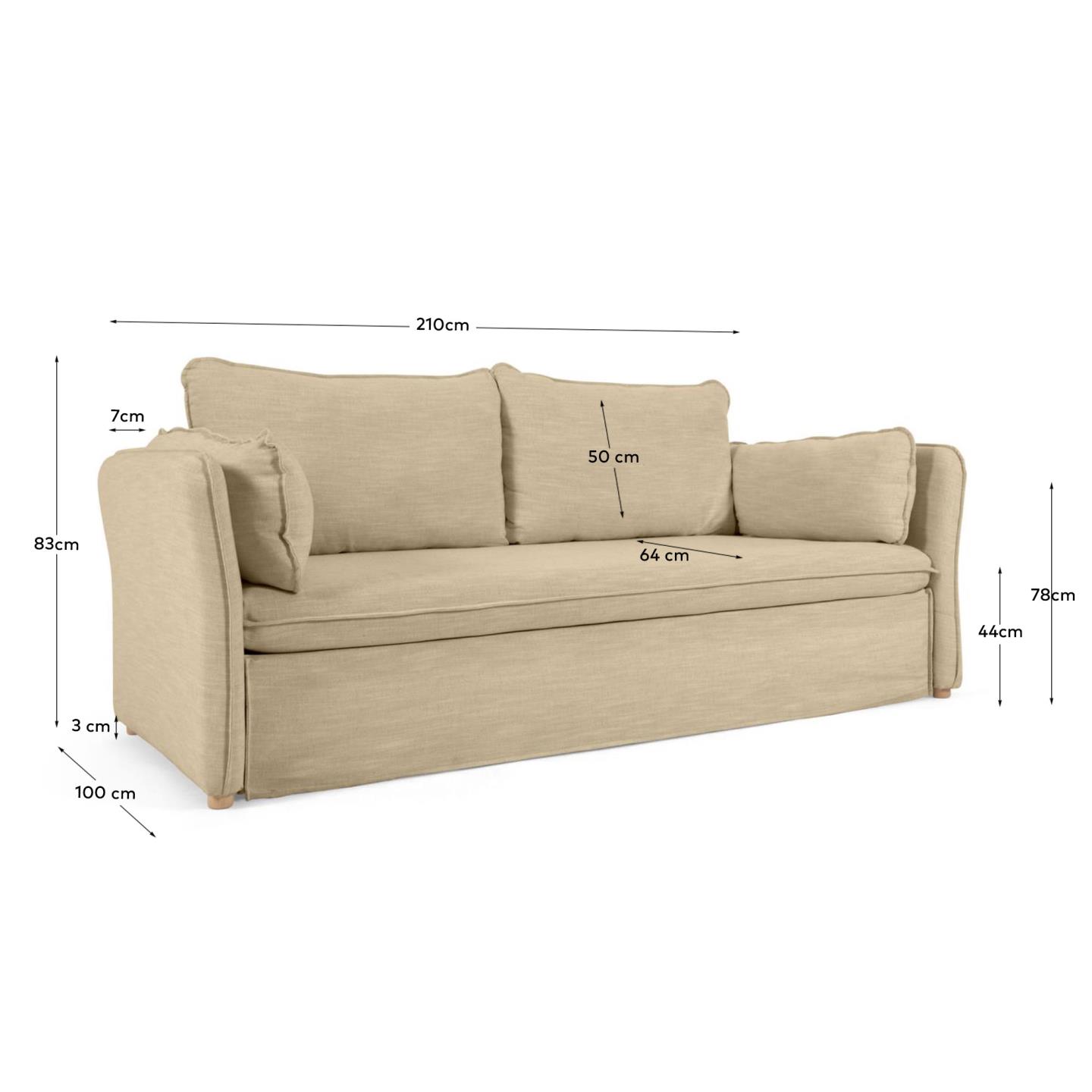 KAVE HOME Funktionssofa TANIT