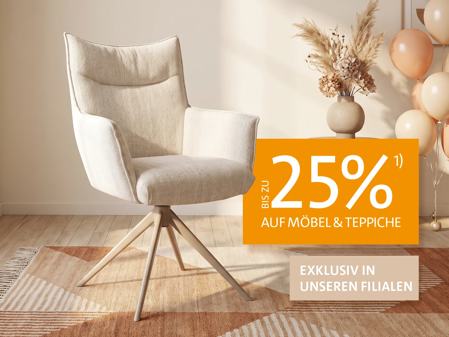 Wir feiern Geburtstag! – Bis zu 25 % auf Möbel und Teppiche