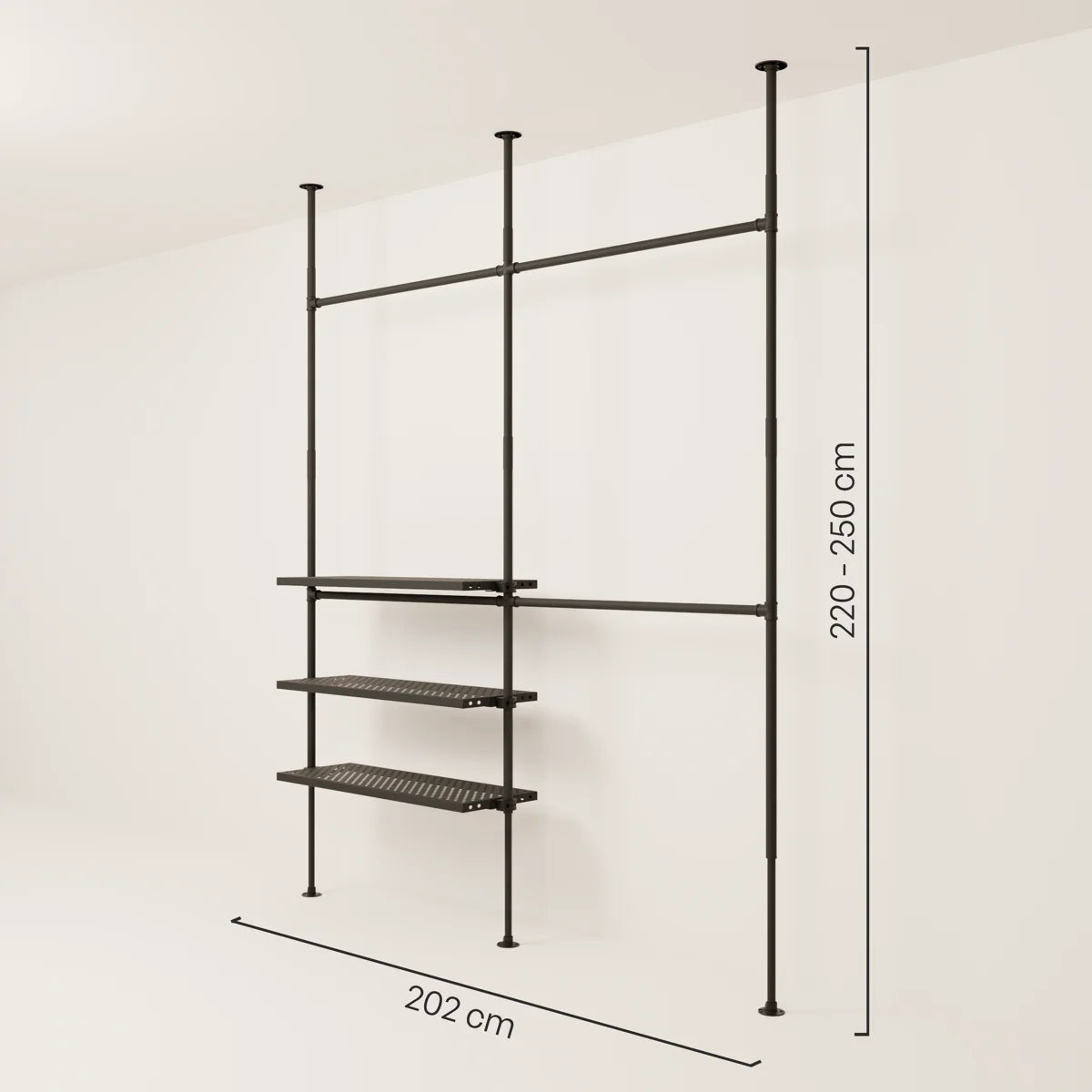 PAMO Kleiderstangensystem LOFT 2 METAL