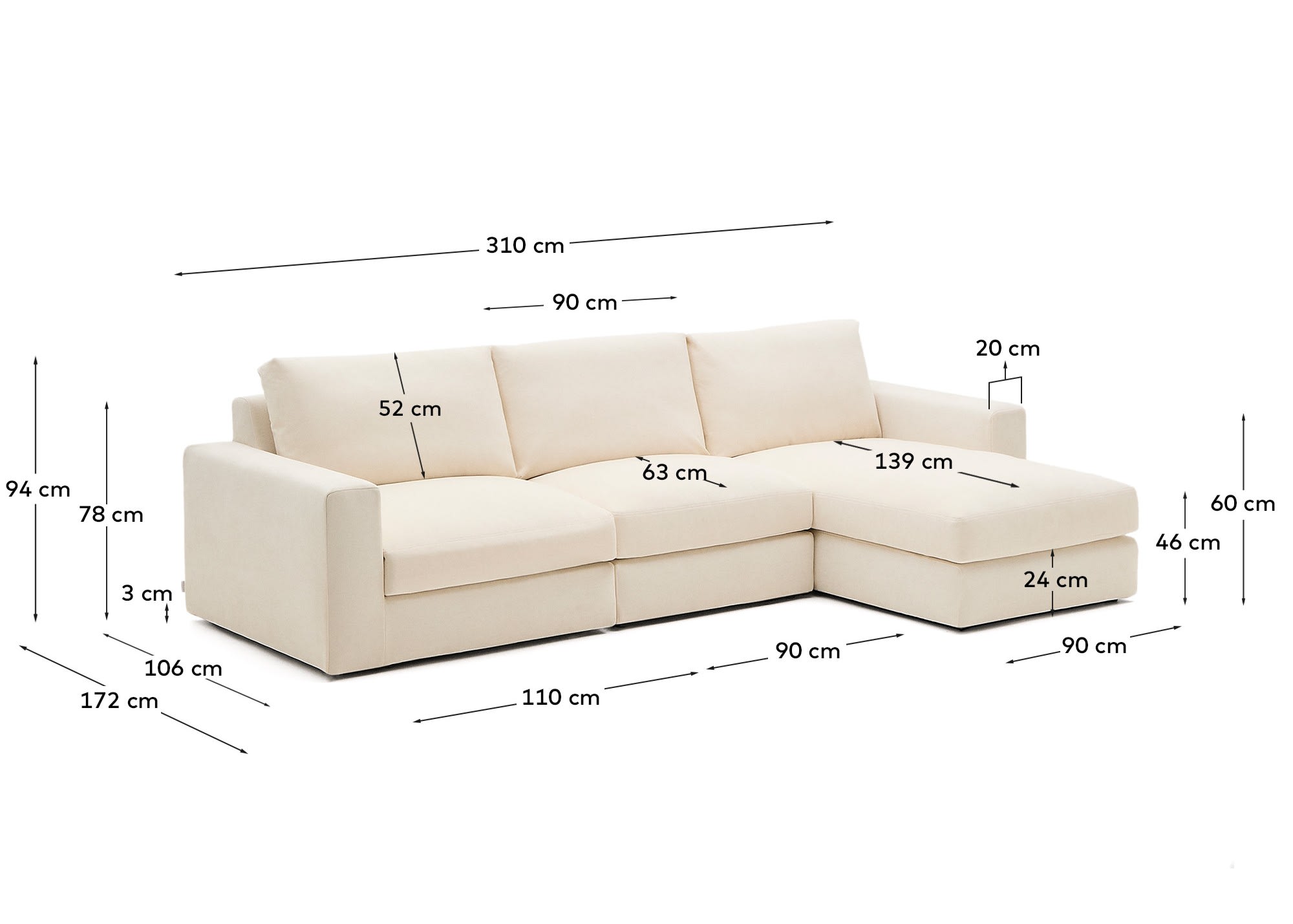 KAVE HOME Sofa ALEA KAVE HOME Sofa ALEA