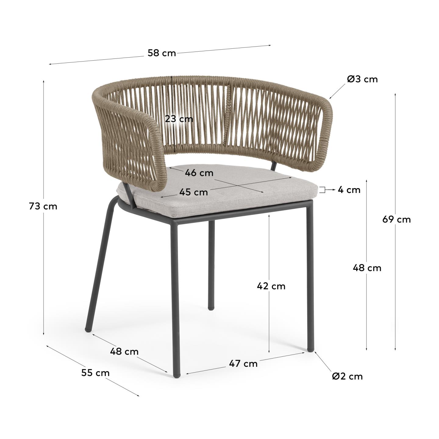 KAVE HOME Gartenstuhl NADIN KAVE HOME Gartenstuhl NADIN