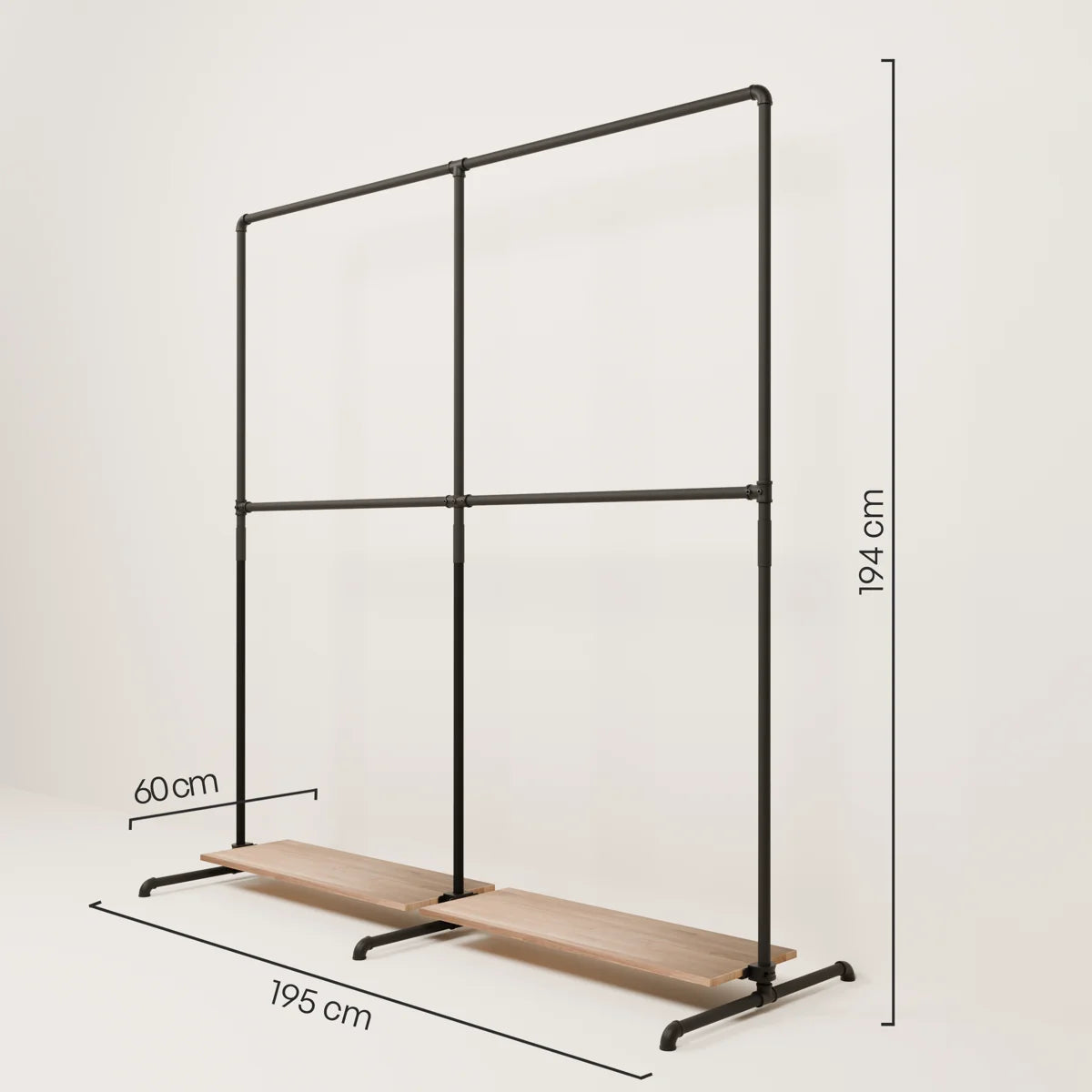 PAMO Kleiderständer LAS 2 OAK
