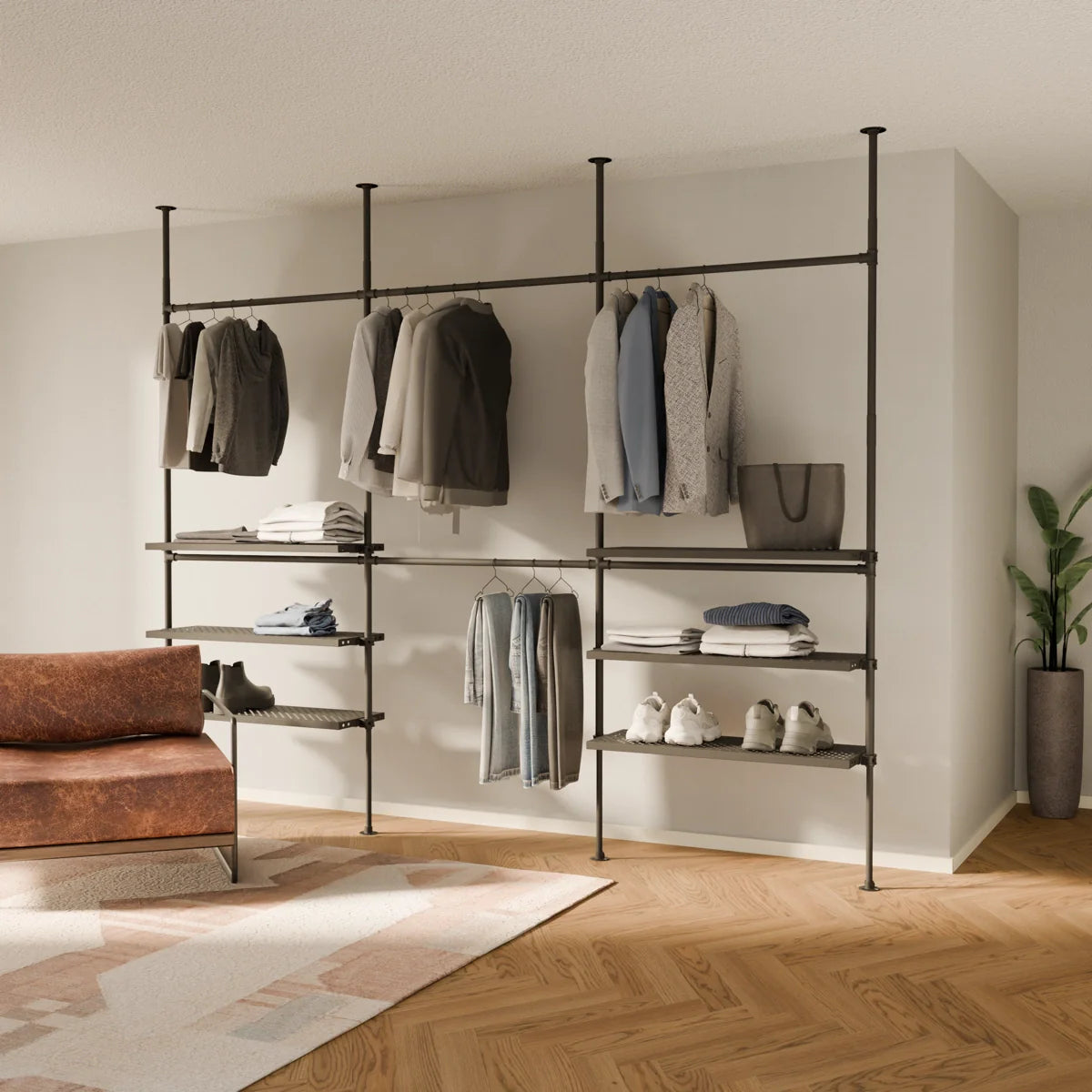 PAMO Kleiderstangensystem LOFT 3 METAL