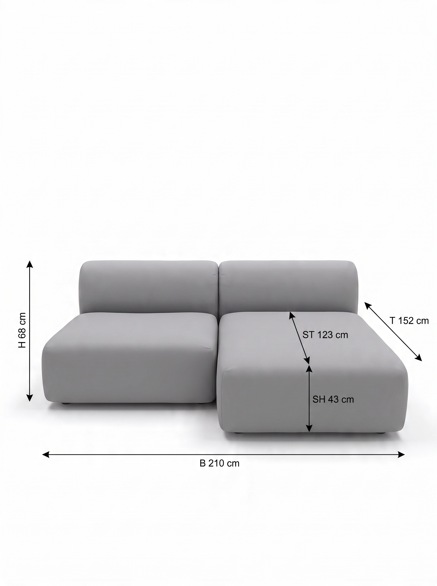 Faee Canapé d’angle modulaire ELIN